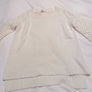 Forever 21 Small White Circle Cutouts Sweater